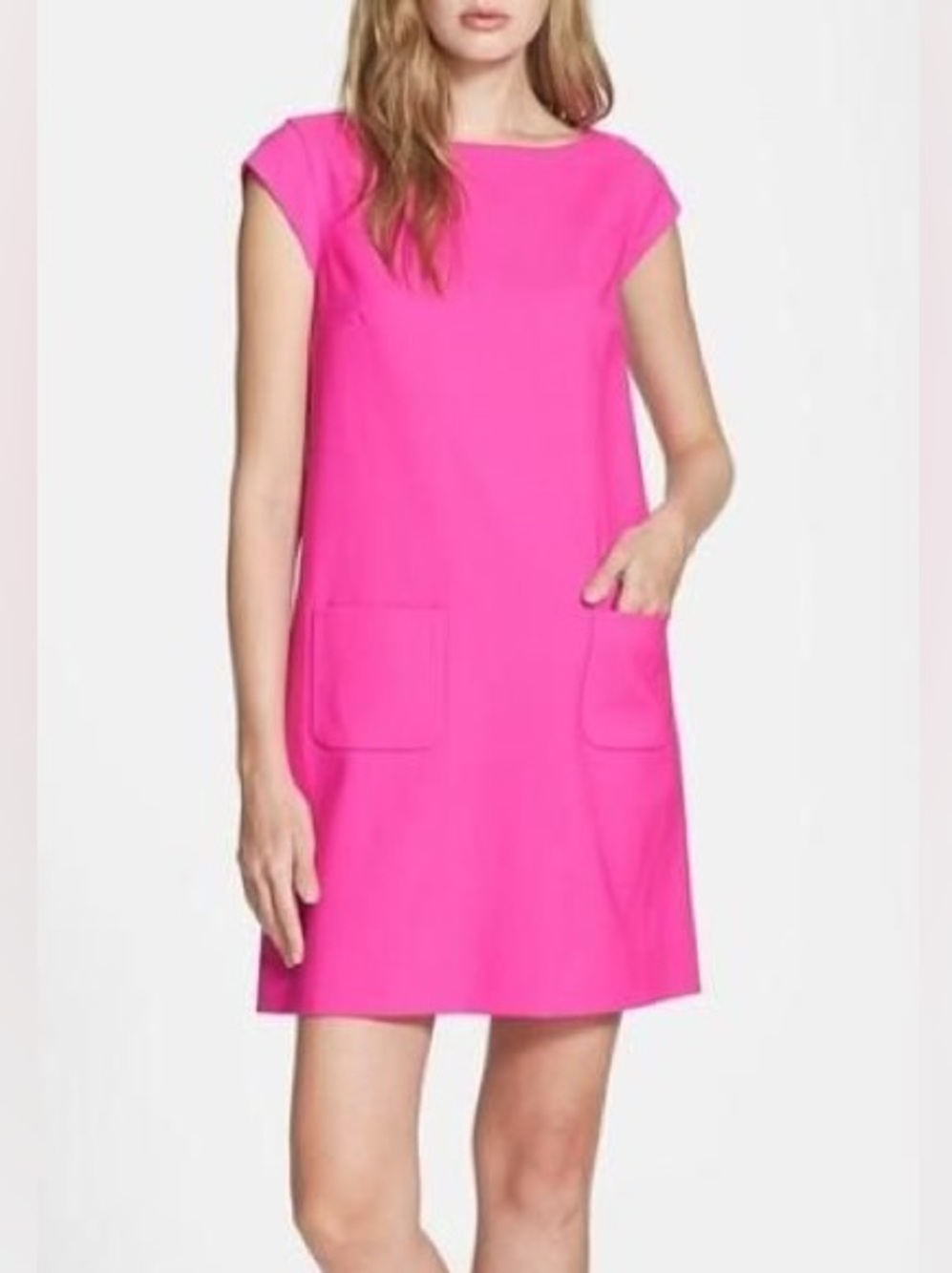 kate spade Bright Hot Pink Cap-Sleeve Shift Dress